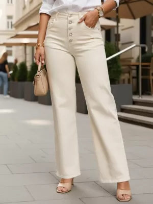 Damenhosen DSTREET UY3052 NATURFARBEN