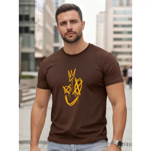  Herren-T-Shirt DSTREET NX0138R-CH BRAUN 