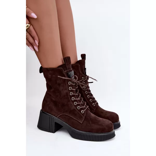  Damen-Stiefeletten VINCEZA 67009 BRAUN 