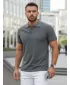Herren-T-Shirt mit Kragen DSTREET PX0509 DUNKELGRAU
