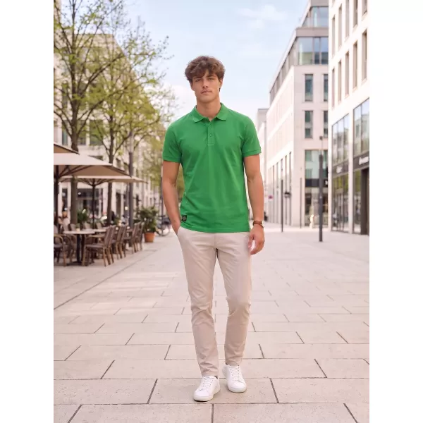  Herren-T-Shirt mit Kragen ALTISPORT NP/ALMST90601 KELLY GREEN 