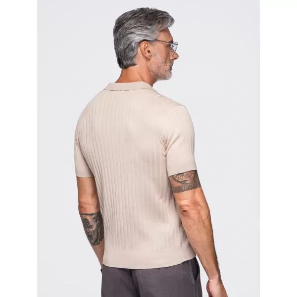  Herren-Poloshirt OMBRE OM-POSS-0180 BEIGE 
