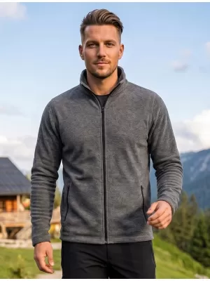 Herren-Sweatshirt aus Microfleece MALFINI FACTOR 852 SCHWARZES HIGHLIGHT