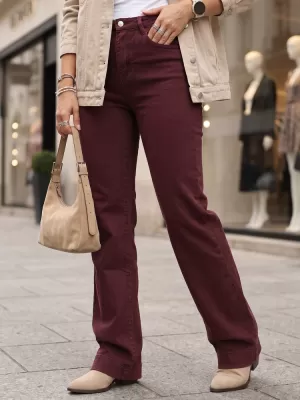 Damenhosen DSTREET UY3105 BURGUND