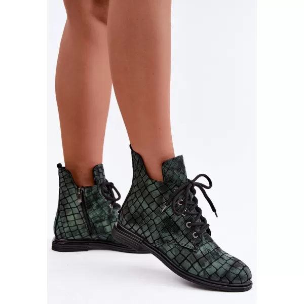  Damen-Stiefeletten ARTIKER 55C1325 GRÜN/SCHWARZ 