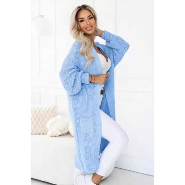  Strickjacke für Damen NUMOCO 627-3 HELLBLAU 
