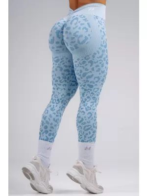 Kompressions-Push-up-Leggings mit Leopardenmuster NEBBIA PRIMAL 849 BLAUER LEOPARD