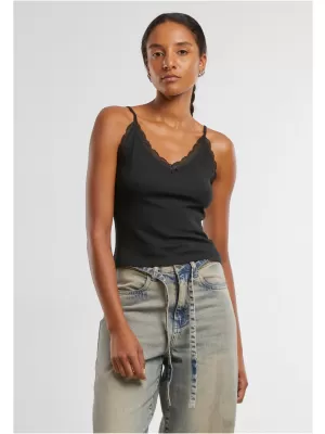 Damen-Tanktop URBAN CLASSICS TB7514A SCHWARZ/SCHWARZ