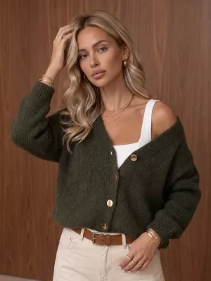 Damenpullover DSTREET MY2602 OLIVE