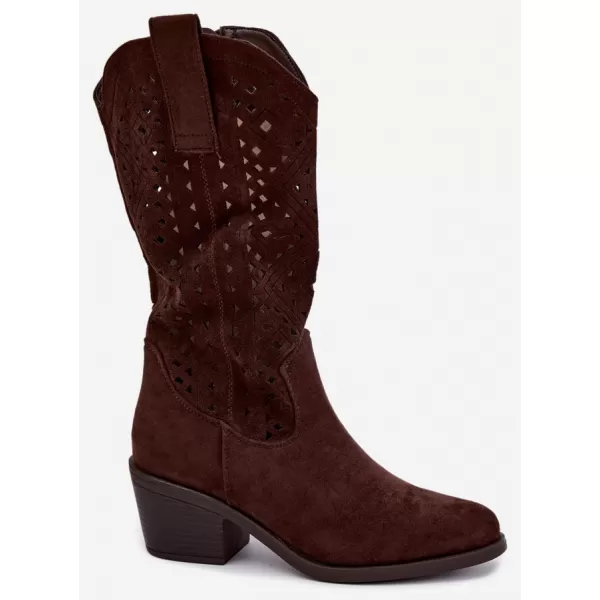  Damenstiefel S.BARSKI HY62-8126 SCHOKOLADE 