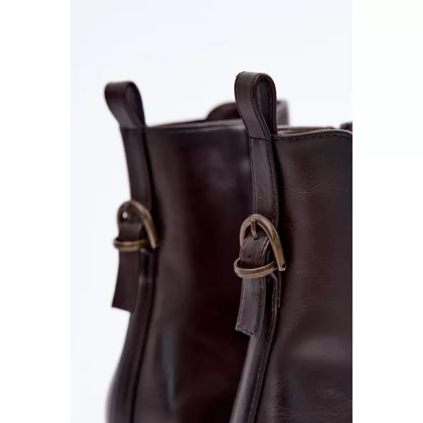  Damen-Stiefeletten SERGIO LEONE BT-04 DUNKELBRAUN 