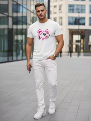 Herren-T-Shirt DSTREET NX0136R-WH WEIß