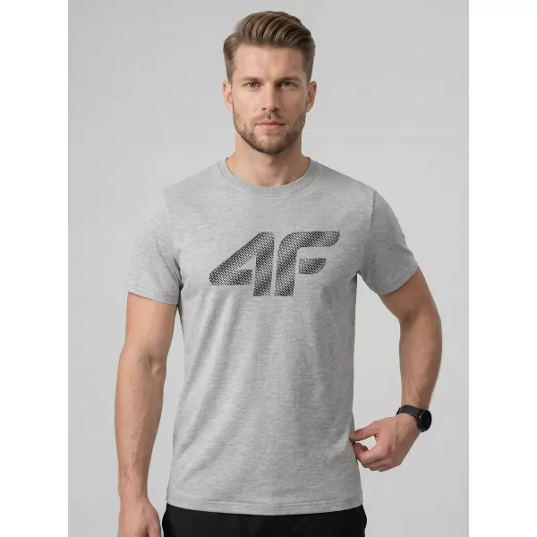  Herren-T-Shirt 4F WMM00TTSHM3342 KALTE HELLGRAUE MELANGE 