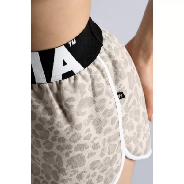  Trainingsshorts mit Leopardenmuster NEBBIA PRIMAL 855 CREMEFARBENER LEOPARD 