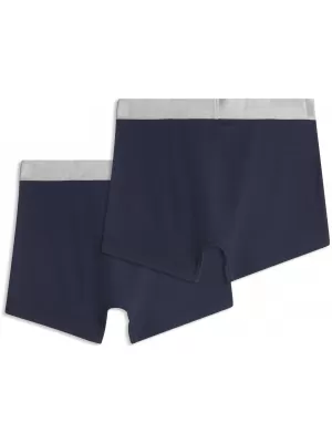 Herren-Boxershorts PUMA MEN SHINE ELASTIC BOXERS 2P 94780601 BLAU/SILBER