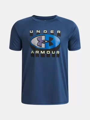 T-Shirt für Jungen UNDER ARMOUR B TECH GRAPHIC SS 6009615-498 BLAU
