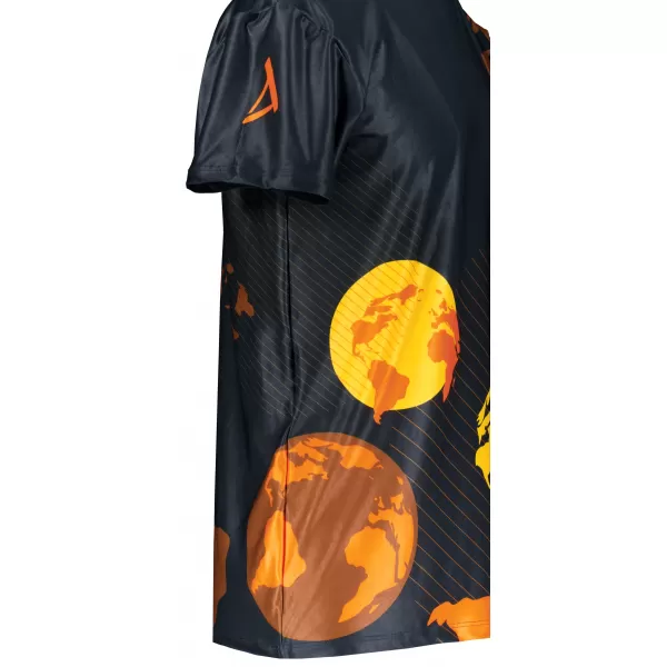  Herren Freizeithemd Premium ALTISPORT VOJ/ALM130TR06 SCHWARZ-ORANGE 