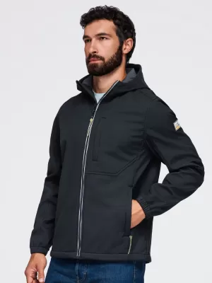 Herren-Softshelljacke OMBRE OM-JANP-0292 SCHWARZ