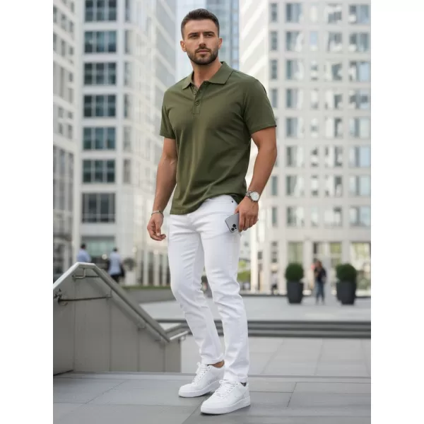  Herren-T-Shirt mit Kragen DSTREET PX0511 GRÜN 