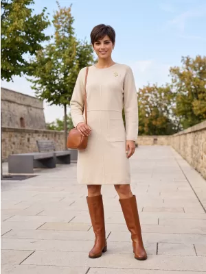 Strickkleid für Damen ALTISPORT ISIDORE HELLBEIGE