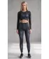 Lange Premium-Leggings für Damen (neue Größen) ALTISPORT VOJ/ALW072LEG05 SCHWARZ