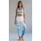 Lange Premium-Leggings für Damen (neue Größen) ALTISPORT VOJ/ALW083LEG05 WEIß BLAU