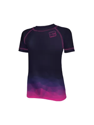 Kinder-Funktions-T-Shirt mit kurzen Ärmeln WAMU MOZAIKA DUNKELVIOLETT