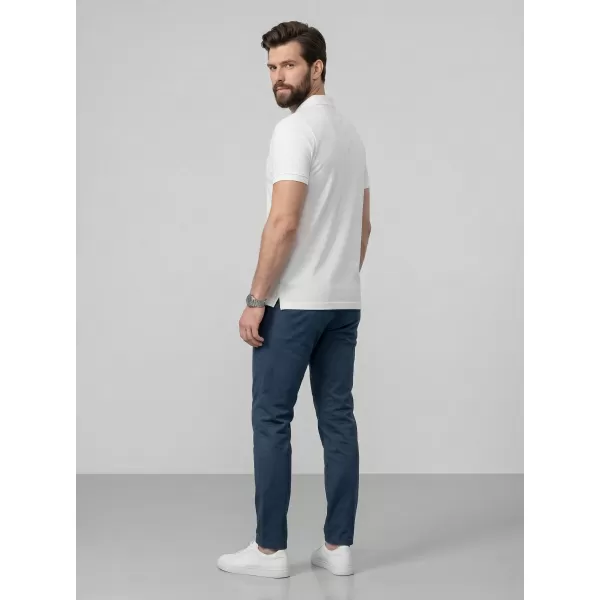  Herren-T-Shirt mit Kragen 4F WMM00TPTSM0771 WEIß 