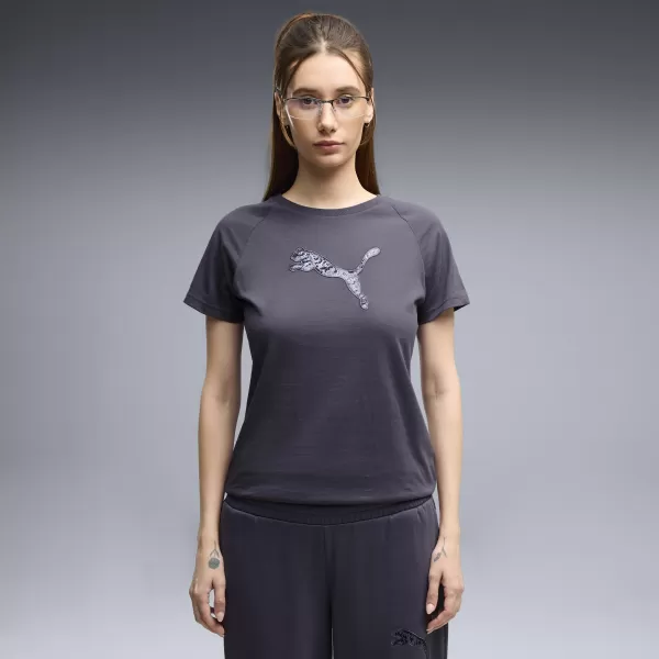  Damen-T-Shirt PUMA ESS SEQUINS TEE 69457635 TINTENFARBENE TIEFEN 