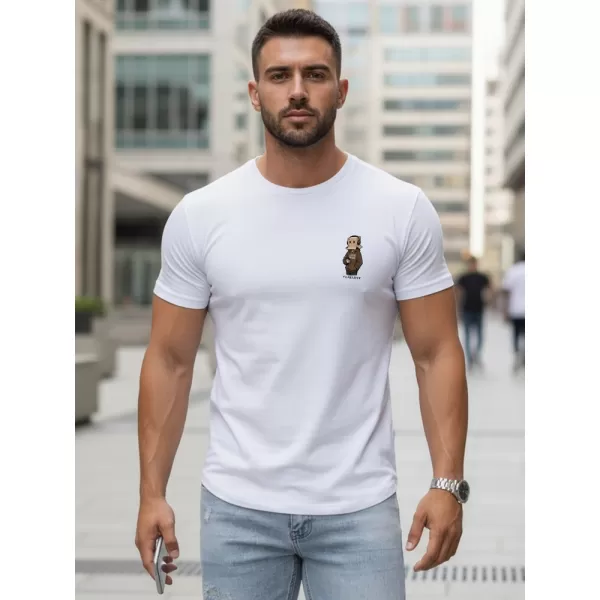  Herren-T-Shirt DSTREET NX5101R-WH WEIß 