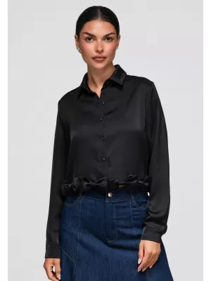 Damenhemd OMBRE OW-SH-E0059 SCHWARZ