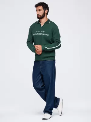 Herren-Sweatshirt OMBRE OM-SSNZ-0268 DUNKELGRÜN