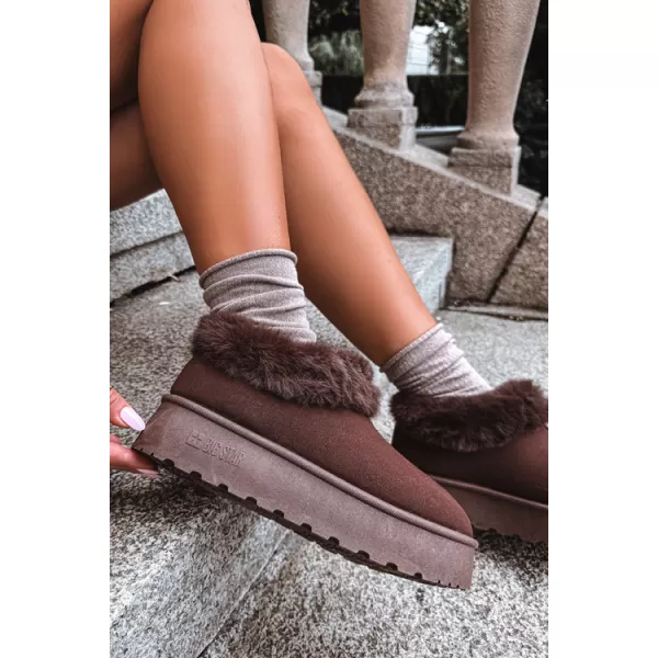  Schneemänner für Frauen BIG STAR SHOES UU274203 BRAUNE/BEIGE SCHATTEN 