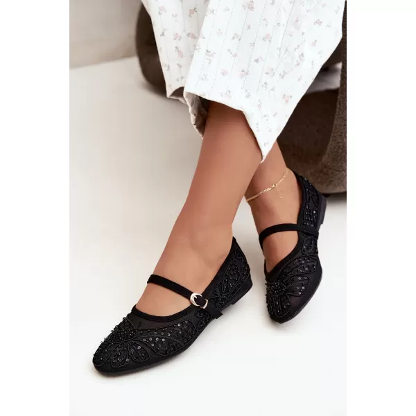  Ballerinas für Damen BOTO CH951 SCHWARZ 