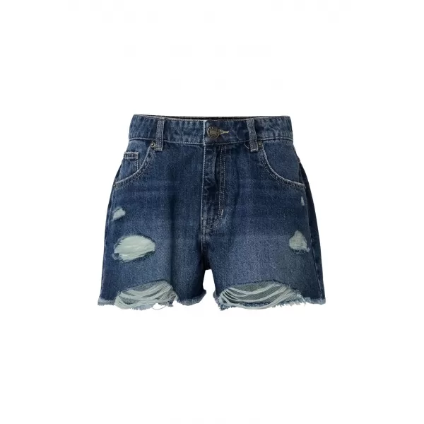  Damen-Shorts URBAN CLASSICS TB8193 MITTELTIEFBLAU GEWASCHEN 