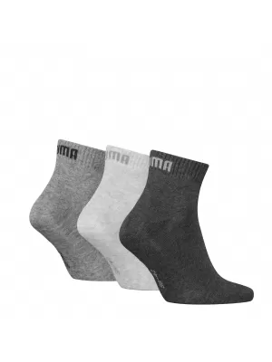Socken PUMA UNISEX QUARTER PLAIN 3P 93858916 ANTHRAZIT/L MELGRAU/M MELGRAU