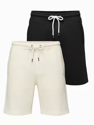Herren-Shorts OMBRE Z124 SCHWARZ/CREME