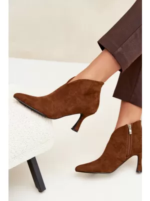 Damen-Stiefeletten BOTO D-219 KAMEL