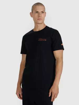 Herren-T-Shirt 4F WAW25TTSHM2372 TIEFSCHWARZ