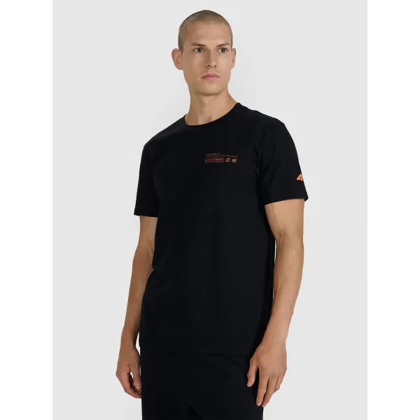  Herren-T-Shirt 4F WAW25TTSHM2372 TIEFSCHWARZ 