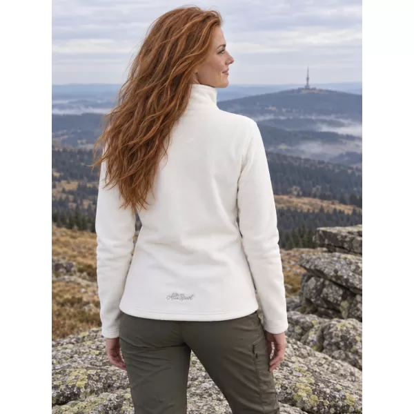  Fleece-Sweatshirt für Damen ALTISPORT ILKI WEIß 