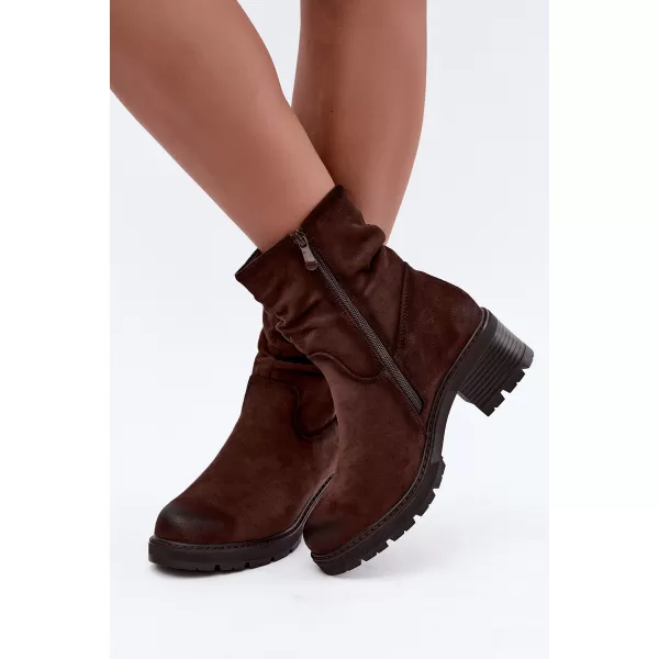  Damen-Stiefeletten S.BARSKI HY62-8100 BRAUN 