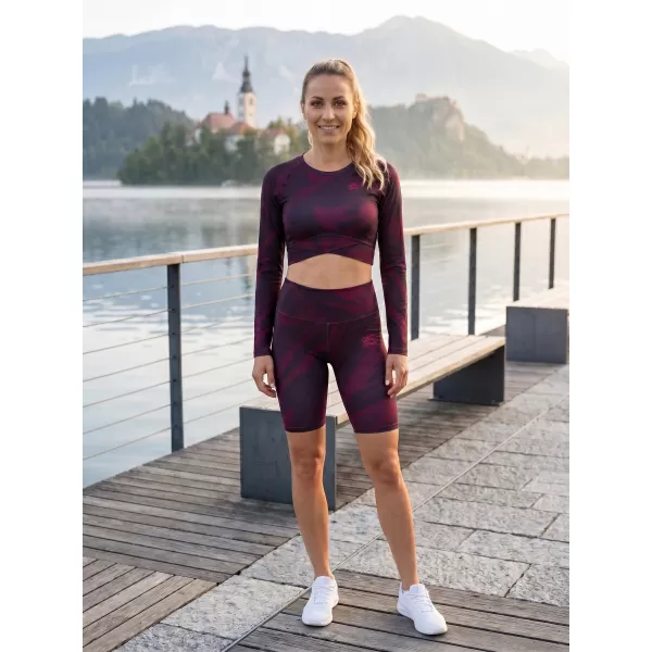  Premium-Overknee-Leggings für Damen (neue Größen) ALTISPORT VOJ/ALW072LEG06 WEINROT 