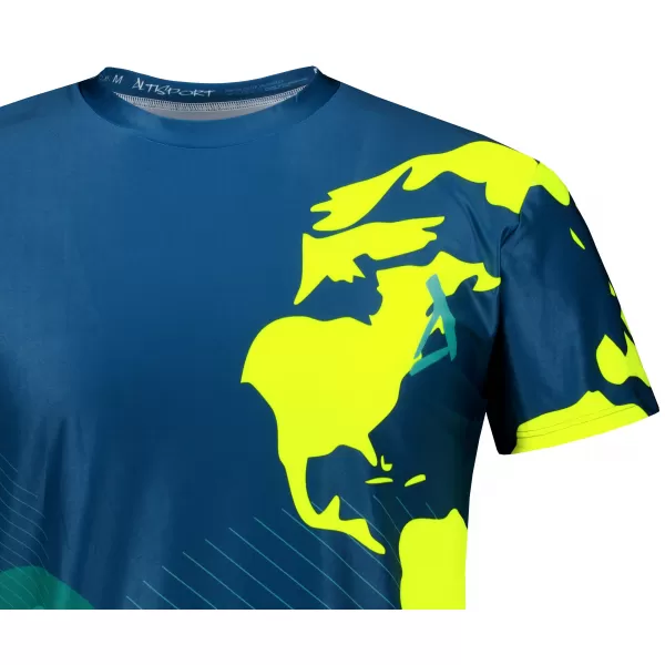  Herren Freizeithemd Premium ALTISPORT VOJ/ALM130TR06 MARINEBLAU-FLUOGELB 