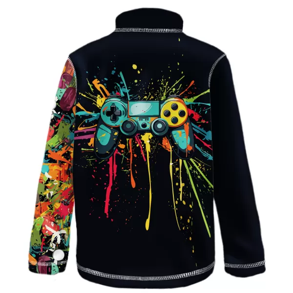  Fleece-Sweatshirt für Kinder WAMU GAME ON SCHWARZ 