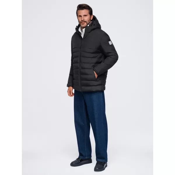  Winter-Steppjacke für Herren OMBRE OM-JAHP-0305 SCHWARZ 