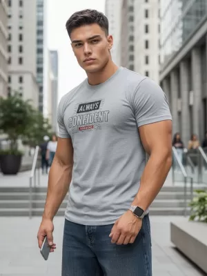Herren-T-Shirt DSTREET RX5406 HELLGRAU