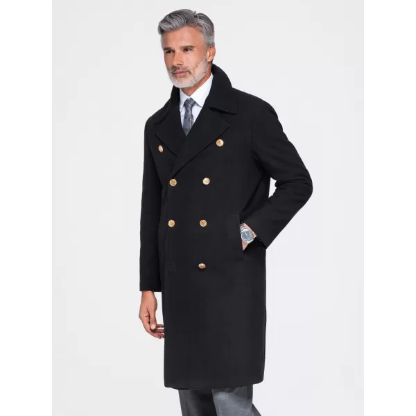  Herrenmantel OMBRE OM-COWC-0156 SCHWARZ 