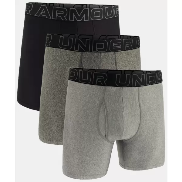  Herren-Boxershorts UNDER ARMOUR M UA PERF TECH 6IN (3KS) 1383878-035 GRAU 
