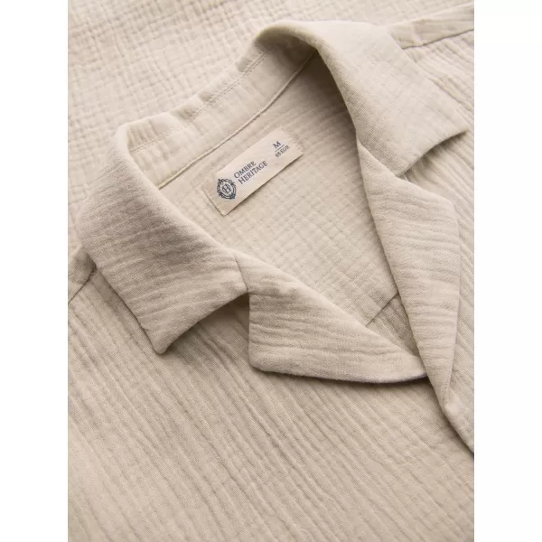  Herrenhemd OMBRE OM-SHSS-0223 BEIGE 